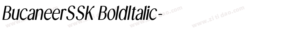 BucaneerSSK BoldItalic字体转换